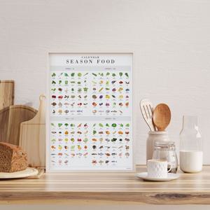 방수포스터 만년형 제철음식달력ㅣ아기병풍 한글 유아 아이방 꾸미기 2025