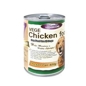 베게 강아지통조림 사각캔 대용량 습식 간식 400g 닭고기