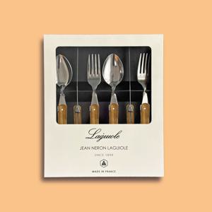 [단독] 프랑스 라귀올 테이블 양식기 올리브우드 2인 선물세트