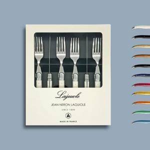 [단독] 프랑스 라귀올 에센셜 커트러리 선물세트 6P(포크4+나이프2) (11colors)