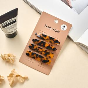 호피 라인 집게핀 4개 세트