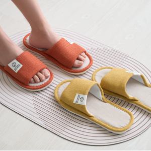 1+1 집 층간소음방지 거실슬리퍼 린넨 사무실 실내용 땀안치는 야외쿠션 기능성 룸슈즈
