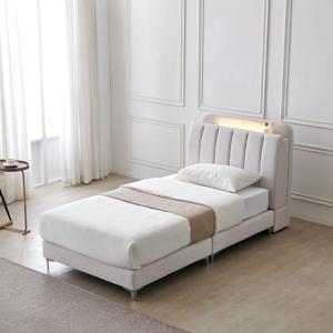 비엘라 코모도 원단 호텔 LED 침대 프레임 SS + 독립포켓 매트리스 SS