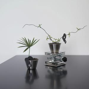 파키라 조화 스테인리스 쇠테리어 화분 작은방꾸미기