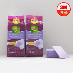 욕실청소 베이킹소다 시트타입 크린스틱 수세미 소형 40매x2개(총 80매)