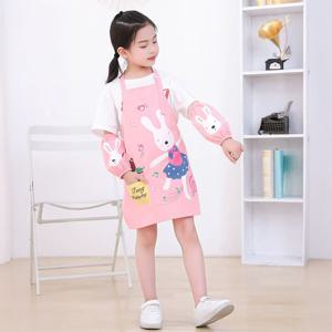 어린이 미술 앞치마 토시 세트 동물 캐릭터 김장 놀이 다용도 방수 앞치마 (6종)