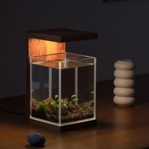 원목 인테리어 무드등 LED 간접조명 자연가습 수면 침실 취침 15큐브 어항 조명