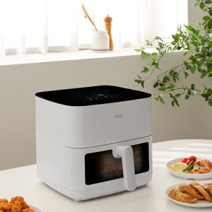 보아르 듀얼히팅 에어프라이어 8L 대용량 바스켓 에어프라이기 사각 투명 에프