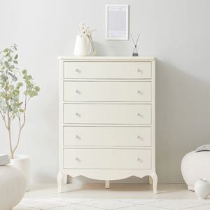 [리퍼] 헬레나 빅와이드 원목도장 5단 서랍장 1000