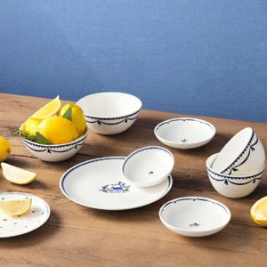 포지타노 블루 2인 그릇세트 식기세트 (9p)