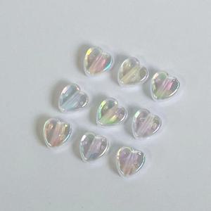 하트 아크릴 오로라 비즈 목걸이 팔찌 책갈피 키링 공예 끈갈피 악세사리 만들기 부자재