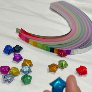 파스텔 별접기 색종이 별 모양 띠 종이 유리병 1000개 만들기 접기 만드는 법 취미