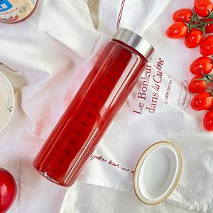 미르 내열유리 눈금유리병 700ml 더치커피 수제청 보관