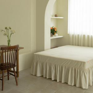 cream bed skirt 순면 프릴 매트리스커버 베드스커트 5size