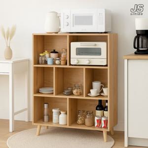 주방 전자 렌지대 밥솥 선반 광파오븐 수납장 전자레인지 식탁 수납 에어프라이어 받침대 우드