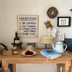 하우스룰 레터링 유럽 감성 핸드 드로잉 고급 무광 코팅 포스터