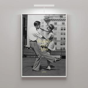 흑백 감성 레트로 빈티지 고급 무광 코팅 인테리어  포스터 - 영원한 춤 A3, A2