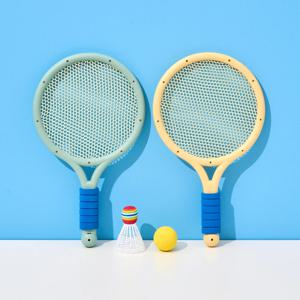 키즈 GYM 소음없는 라켓볼세트 라켓2개,소프트볼1개,배드민턴공1개