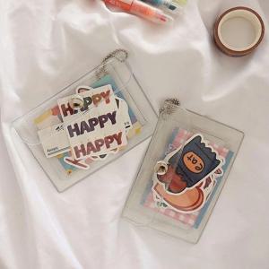 투명카드지갑 포토 교통 명함카드 파우치 동전지갑 미니 카드지갑 카드슬롯 명함케이스