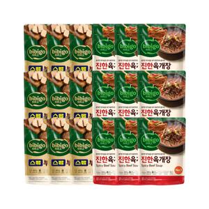 비비고 진한 육개장 500g x9개+스팸부대찌개 460g x9개