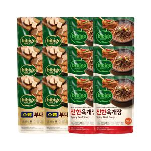 비비고 진한 육개장 500g x6개+스팸부대찌개 460g x6개