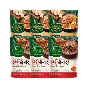 비비고 진한 육개장 500g x3개+스팸부대찌개 460g x3개
