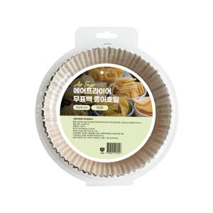 무표백 에어프라이어 종이호일 원형 사각 소 중 대 (16~23cm)