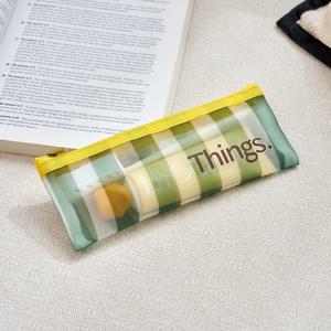 스트라이프 메쉬 롱 파우치 그린S