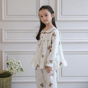 SLS5914 여아 한국산 폴리 곰인형 잠옷 파자마 세트