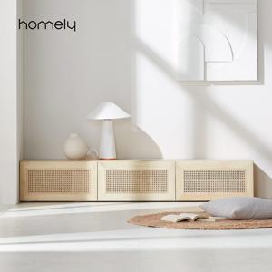 [리퍼]데일리 라탄 케인도어 서랍 수납장 낮은 TV 거실장 1800