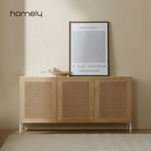 [리퍼]데일리 라탄 케인도어 높은 다용도 선반 서랍 수납장 1400