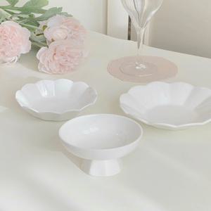 플라워 화이트 종지 소스볼 반찬 찬기 막걸리잔 한식그릇 신혼 플레이팅
