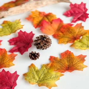 단풍잎 생화같은 인조 나뭇잎 낙엽 조화 도매 어린이집 가을 리스 가랜드 만들기