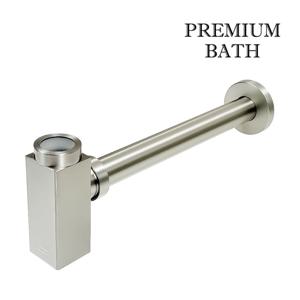 세면대 노출 벽배수 사각 스퀘어 트랩 사틴 헤어라인 FJ8304