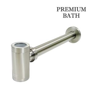 세면대 노출 벽배수 원형 라운드 트랩 사틴 헤어라인 FJ8305