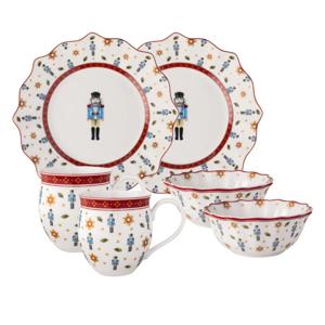 [해외] 크리스마스 토이딜라이트 너트크래커 아침 식사 세트 6종