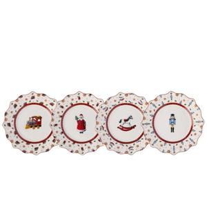 [해외] 크리스마스 토이딜라이트 기념 접시 세트 24cm 4종