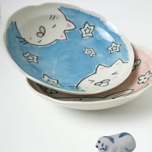 캐릭터 고양이와토끼 카레접시