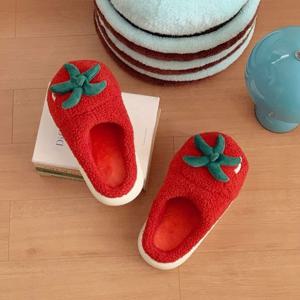 룸 슈즈 탱글 토마토 퍼 홈 슬리퍼 실내화 1color