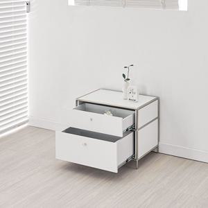 국내생산 리엘르 600 2단 모듈 철제 미드센츄리 틈새 서랍형 수납장