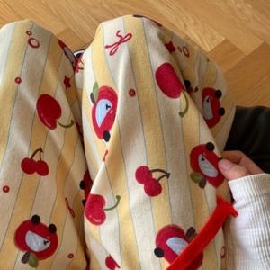 사과 붕붕이 순면 파자마 바지 1color