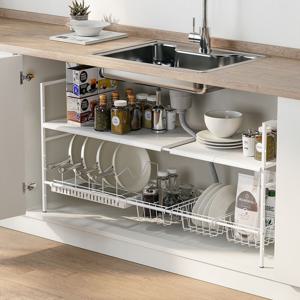 하부장 정리 끝! 오틀리 올인원 길이조절 싱크대 하부장 정리 선반