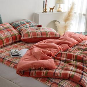 밀크극세사 라지킹 침구 누빔 차렵이불침대패드 세트