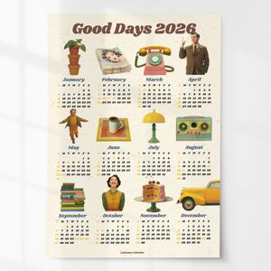 2+1 2026년 인테리어 달력 포스터 액자 한장 연력 캘린더 벽꾸미기 - 굿데이