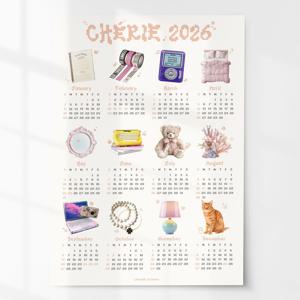 2+1 2026년 인테리어 달력 포스터 액자 한장 연력 캘린더 벽꾸미기 - Cherie