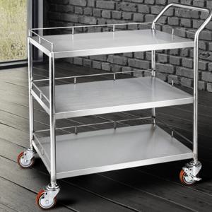 스텐 트롤리 이동식 카트 조리대 주방 업소용 국산 식당 스테인리스 웨건 3단