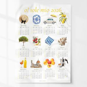 2+1 2026년 인테리어 달력 포스터 액자 한장 연력 캘린더 벽꾸미기 - 솔레미오