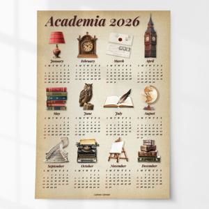 2+1 2026년 인테리어 달력 포스터 액자 한장 연력 캘린더 벽꾸미기 - 아카데미아