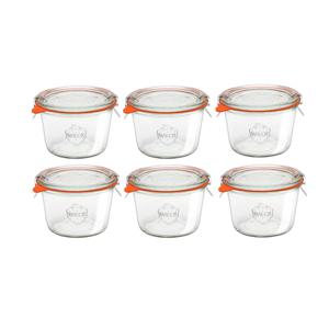 몰드쉐이프370ml(741) 6p 독일 웩 밀폐용기 클립+고무링 세트상품