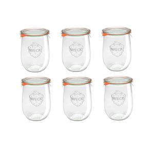 튤립쉐이프1060ml(745) 6p 독일 웩 밀폐용기 클립+고무링 세트상품